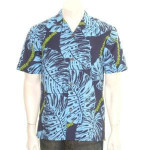 Monstera Leaf Print Aloha Shirt