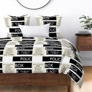 Police Box Quilt Pattern Fq Companion Bedding Set Rbsmt Nonahpsd