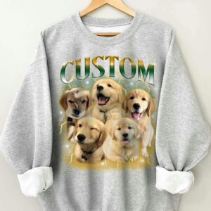 Amare Box Custom Dog Shirt, Custom Dog Tee, Pet Portrait Shirt, Dog Lover Tee, Vintage Pet Shirt, Bootleg 90’s Tee, Gift For Owners