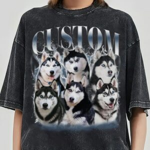 Amare Box Custom Dog Memorial Shirt, Cute Pet Gift, Dog Portrait Tee, Vintage Dog Tee, Dog Parent Shirt, Bootleg 90’s Tee, Gift For Owners