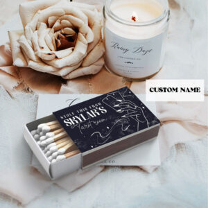 Amare Box, BULK Match Boxes, Labels SET OF 50, Personalized Texts,Tarot Room, Fortune teller, Candle Tarot Matchbox 2202 TVTT