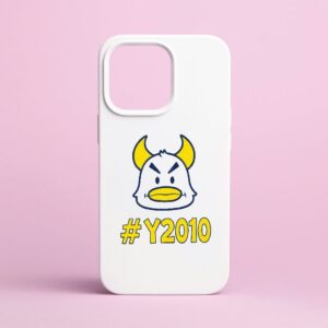 Angry Bull Duck Mascot Belt Buckle – Y2010 Graphic – Yellow and Blue Cartoon Accessory